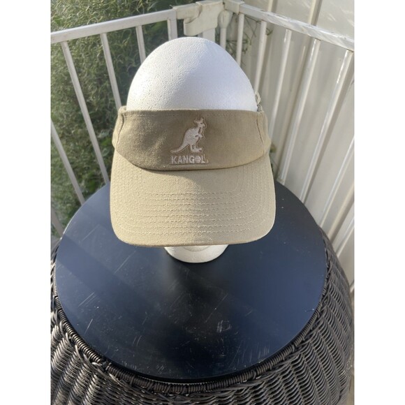 Kangol Cotton Twill Visor – Beige Khaki Adjustable - Picture 1 of 16